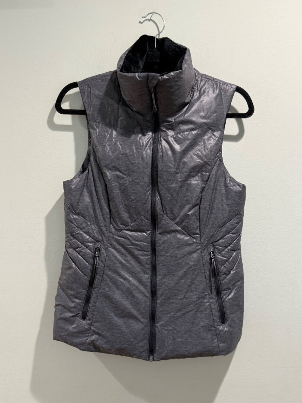 C9 Champion Women's Gray Full-Zip Puffer Vest Size Small